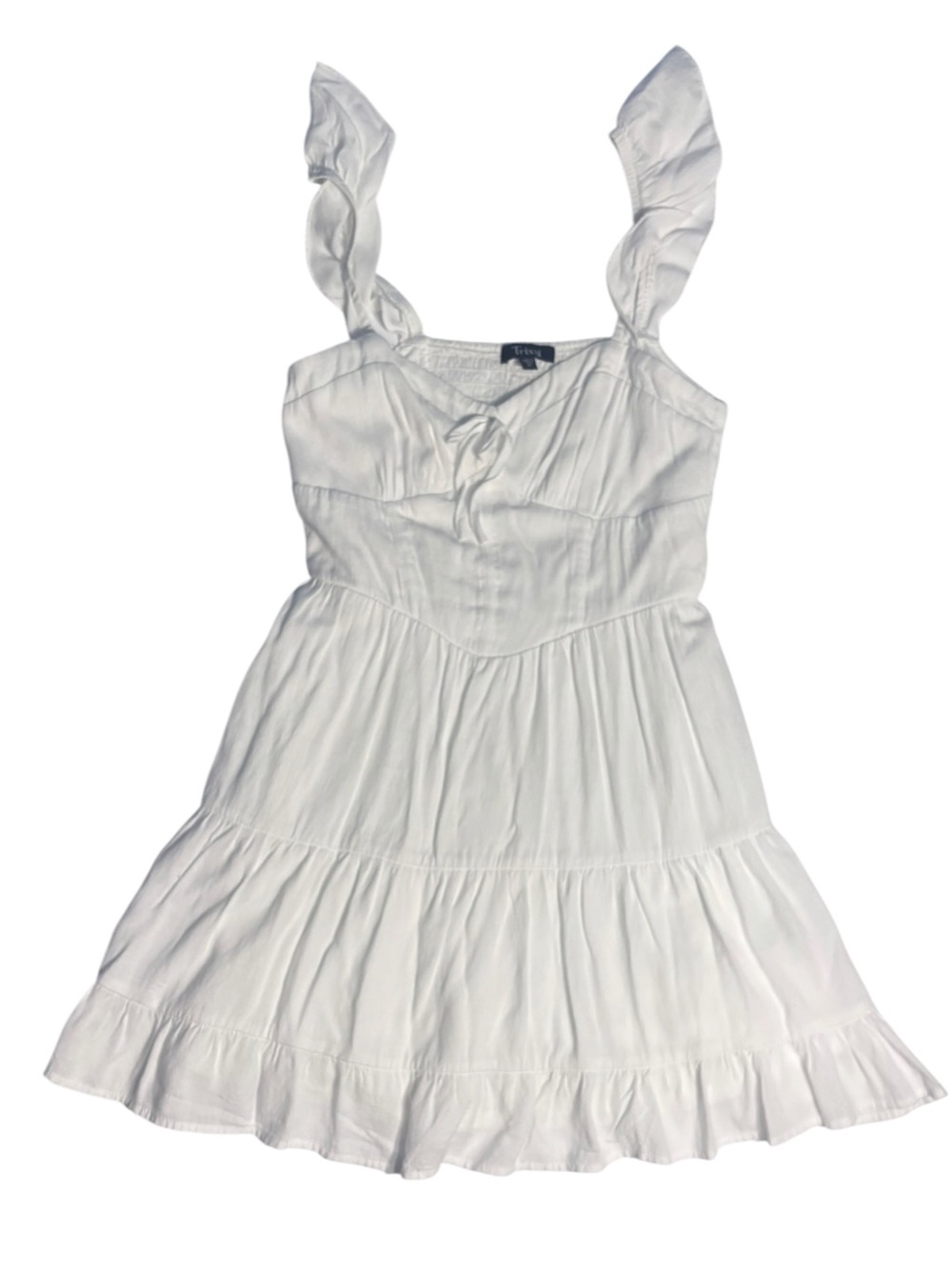 Trixxi White Ruffle Mini Dress Size M